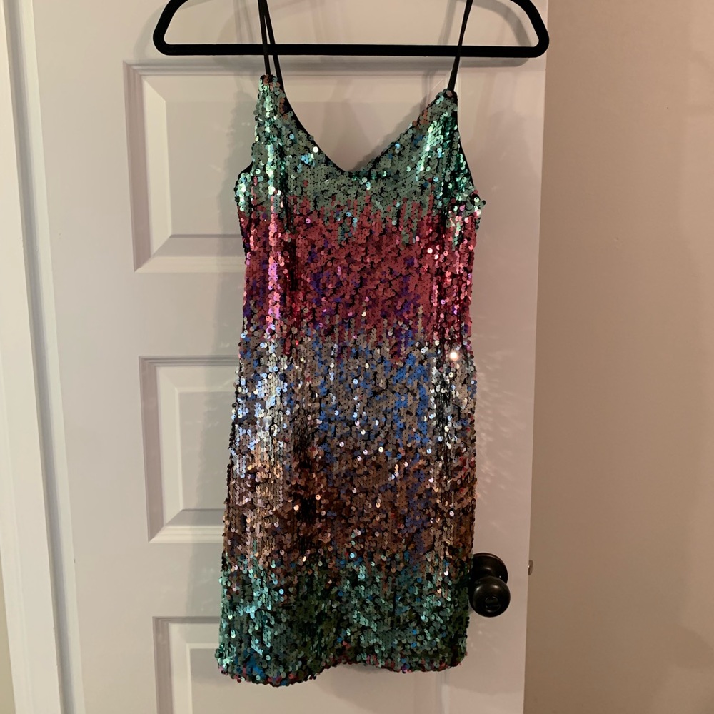 Sequin multicolor dress